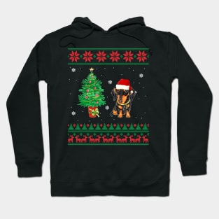 Dachshund  Merry Xmas Ugly Christmas Hoodie